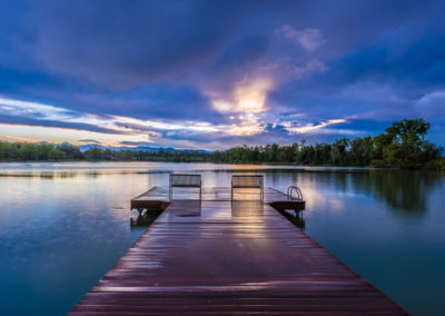 Bow Mar Lake Purple Sunset after the Storm