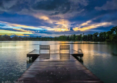 Bow Mar Lake Rain on the Dock 2