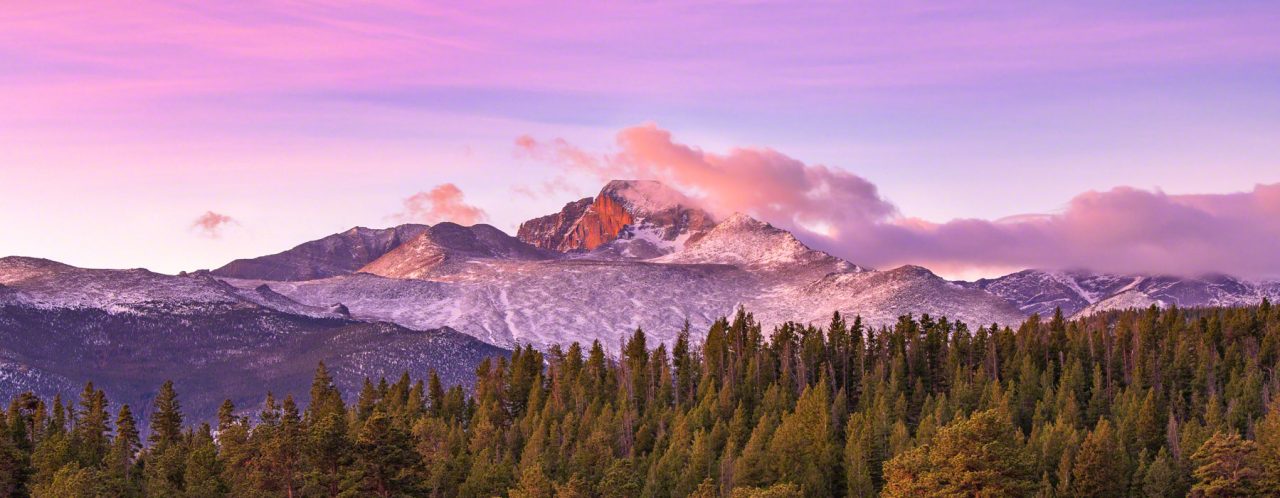 Colorful Sunrise Longs Peak Rocky Mountain National Park Colorado