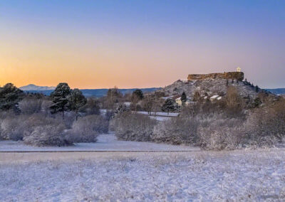 Photo of The Castle Rock Star Illuminated at Dawn