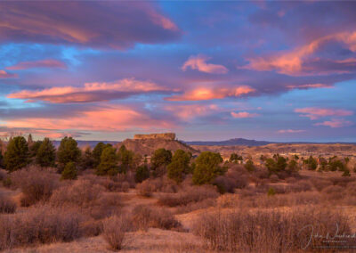 Photo of Very Dramatic Pink, Magenta and Blue Skies at Dawn in Castle Rock CO