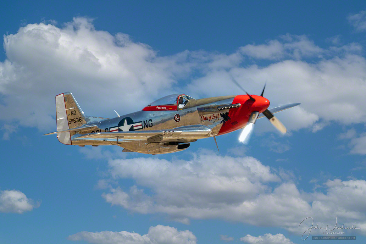 Photos of P51 Stang Evil and Frances Dell at Colorado Springs Airshow