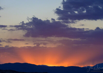 Colorado Front Range Sunset Light Rays - as seen from Castle Rock CO