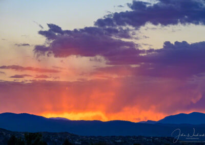 Light Rays over Colorado Front Range Sunset - from Castle Rock CO