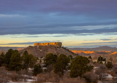 Morning Light on Castle Rock CO