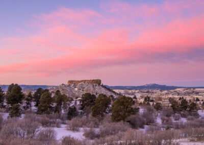 Pink Sunrise Photo of Castle Rock Colorado