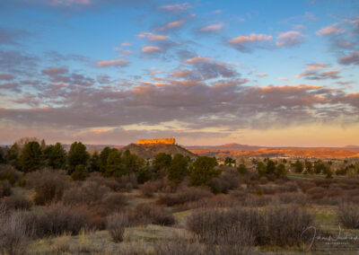 Photo of First Light on Castle Rock CO