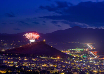 Sparkling Fireworks Over the Castle Rock CO Starlighting