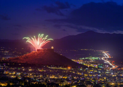 Photos of Castle Rock Starlighting Fireworks and Pikes Peak