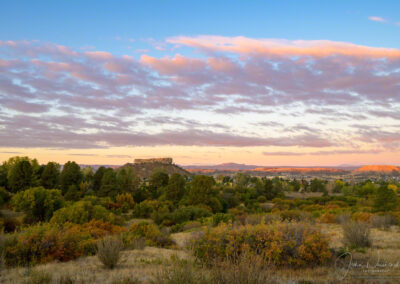 Vivid Sunrise over Castle Rock CO Autumn Colors