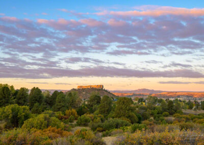 The Rock Illuminated at First Light Castle Rock CO